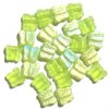 25 11mm Side Drilled Matte Green AB Butterfly Beads